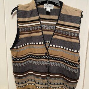 Vintage Alfred Dunner Women's Sweater Vest Large Acrylic Wool Blend
